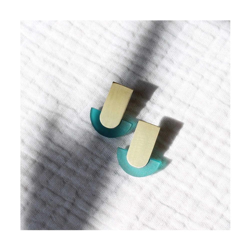 Turquoise Deco Studs