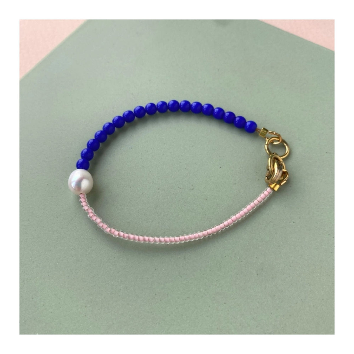 Cobalt & Pink Two Tone Bracelet
