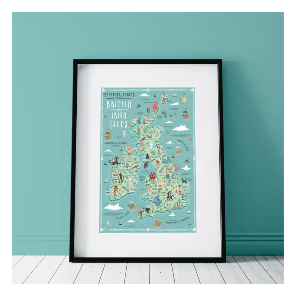 Mythical Beasts of the British and Irish Isles A3 Art Print