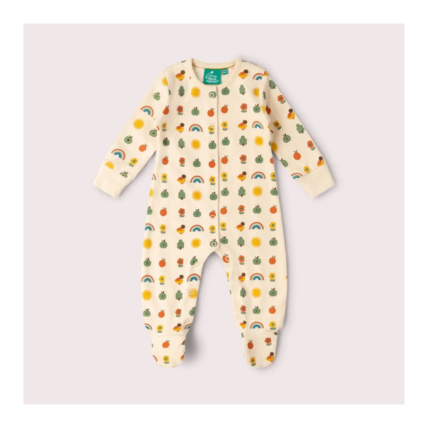 Vintage Rainbows Organic Babygrow