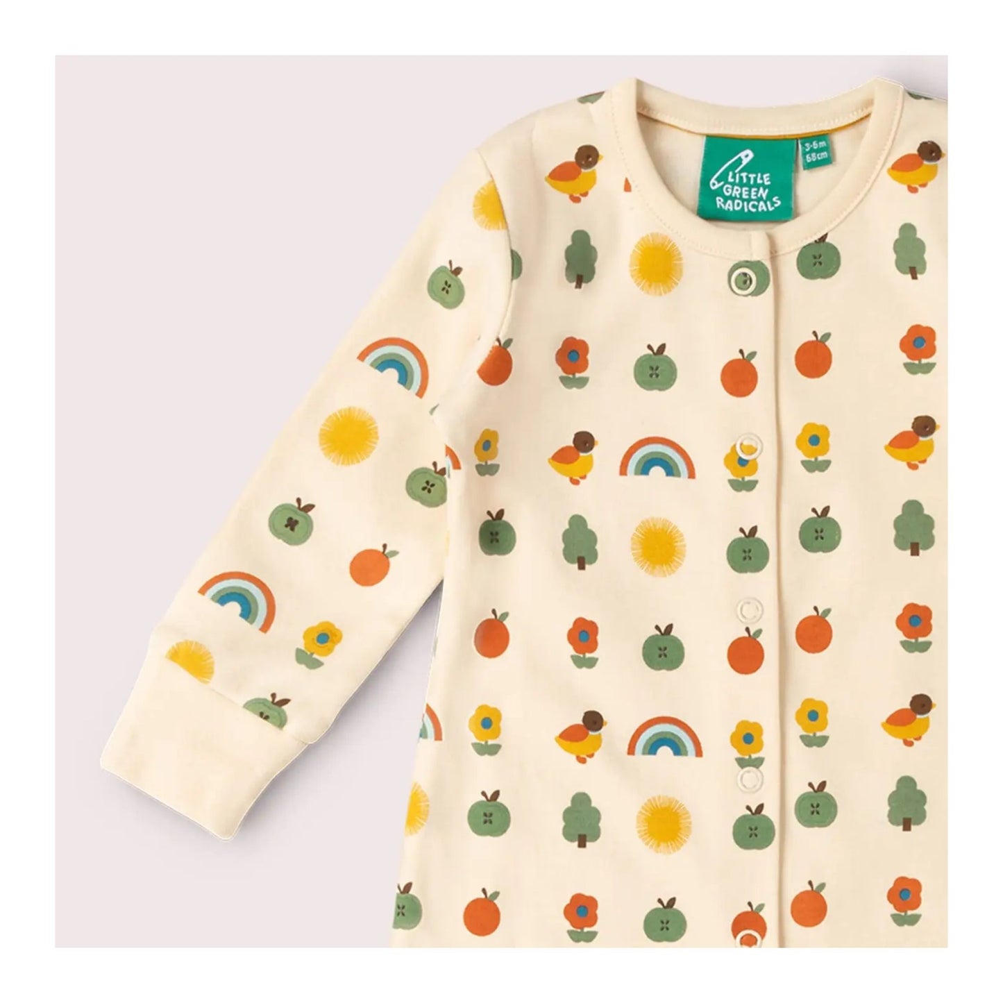 Vintage Rainbows Organic Babygrow