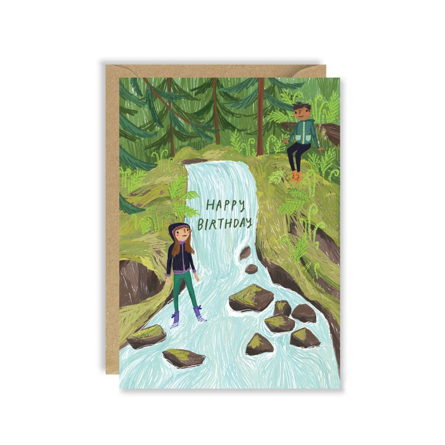 Waterfall Birthday Card
