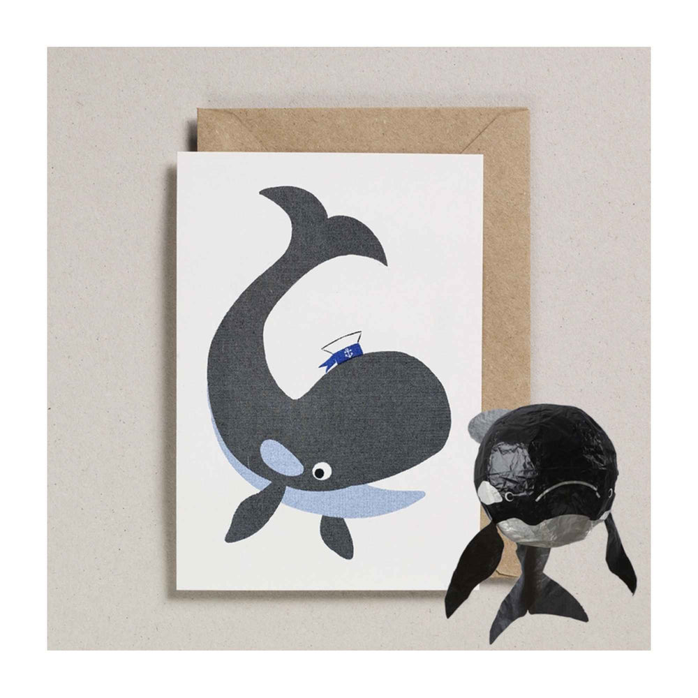 Whale Paper Balloon Card