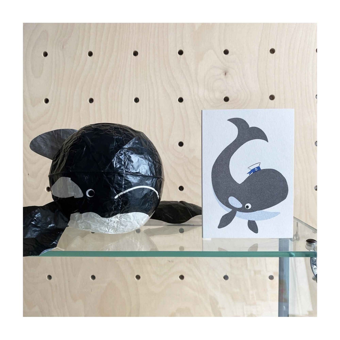 Whale Paper Balloon Card