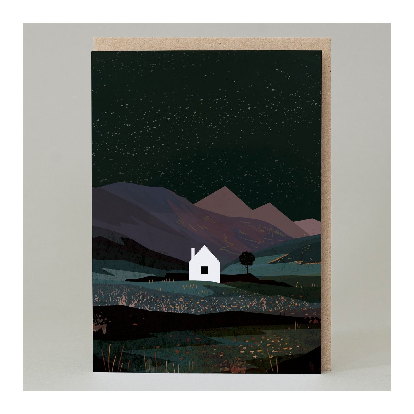 White Bothy Night Landscape Card