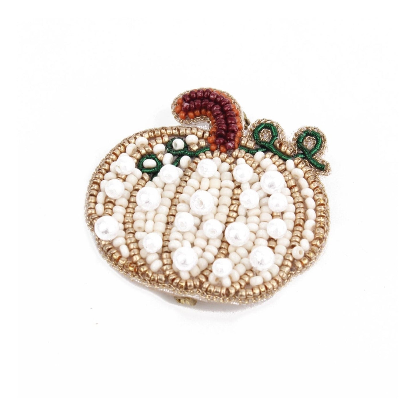 White Pumpkin Brooch