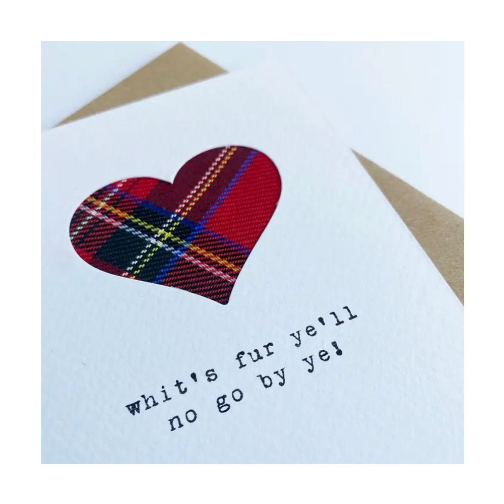 Whit's Fur Ye Tartan Handmade Card