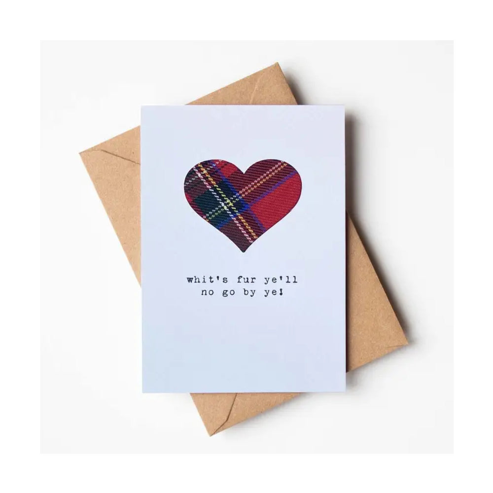 Whit's Fur Ye Tartan Handmade Card