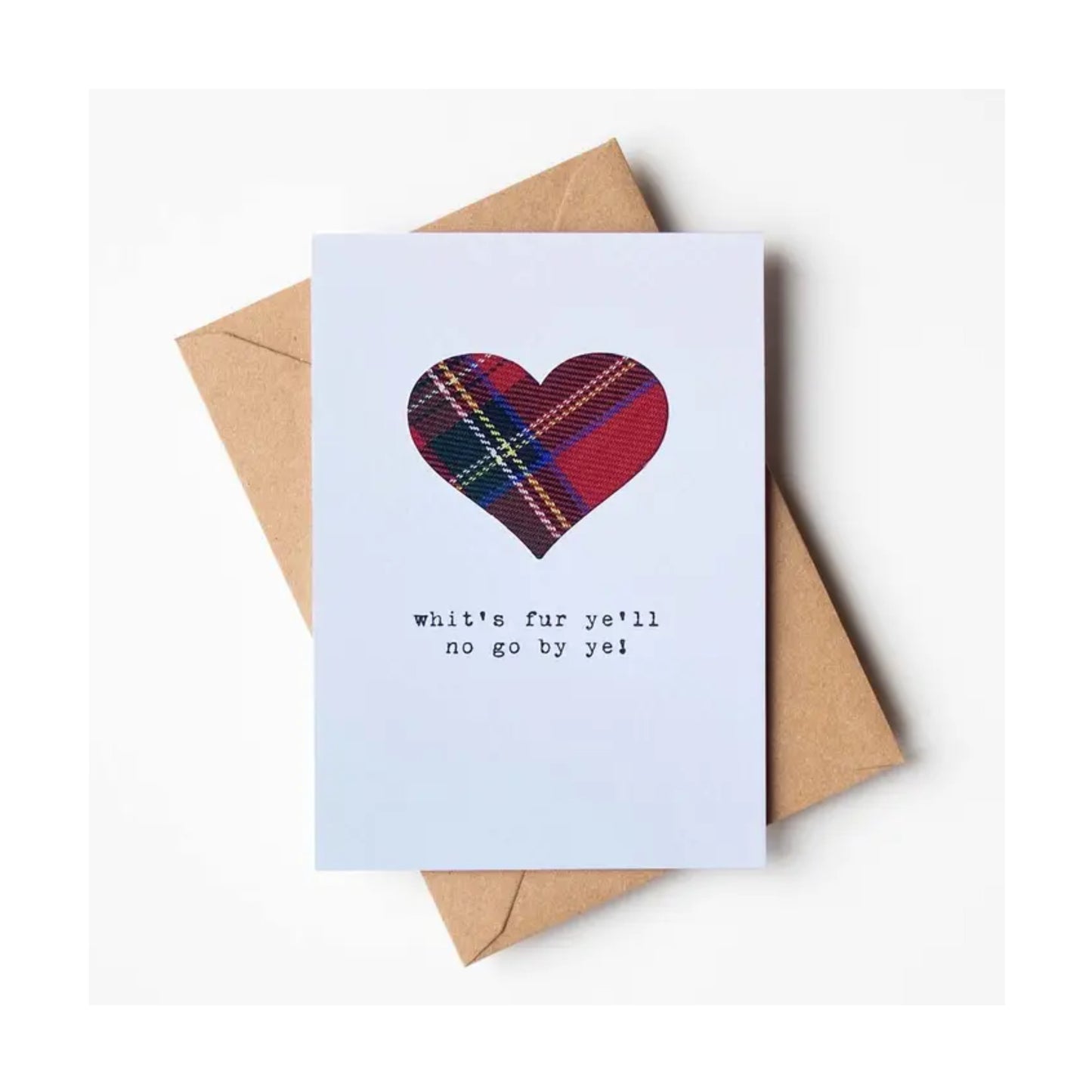 Whit's Fur Ye Tartan Handmade Card