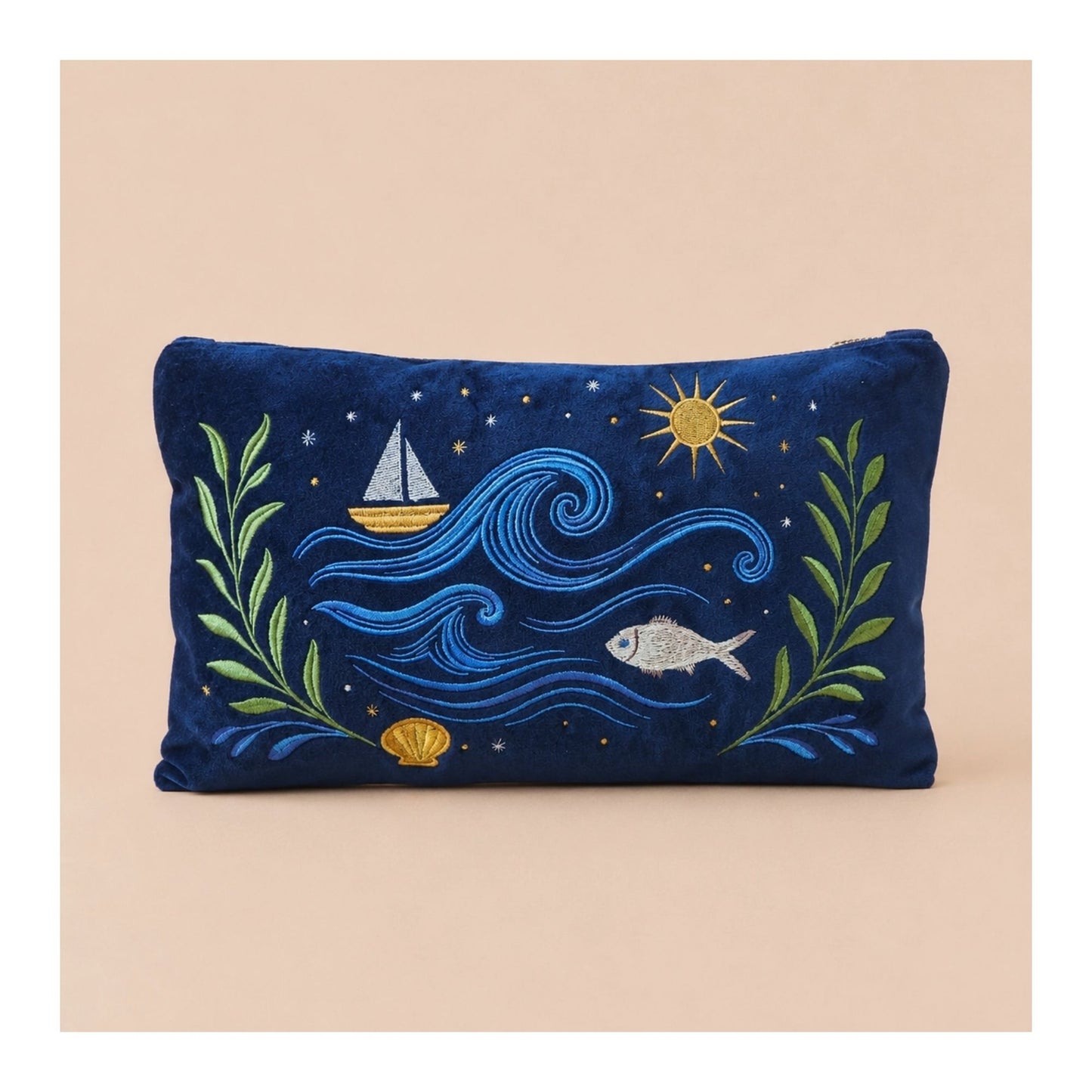 Wild Atlantic Velvet Cosmetic Pouch