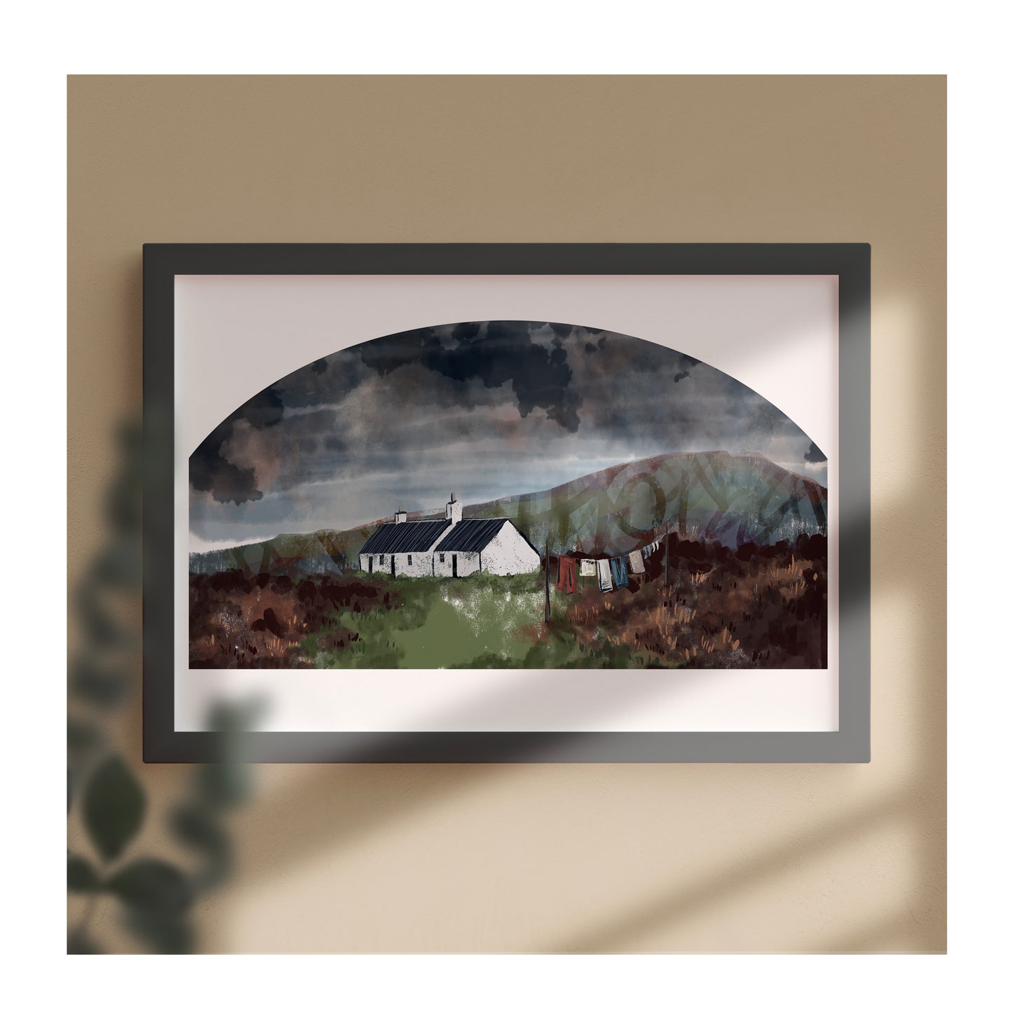 A Winter Bothy Print from Harbour Lane Studio.