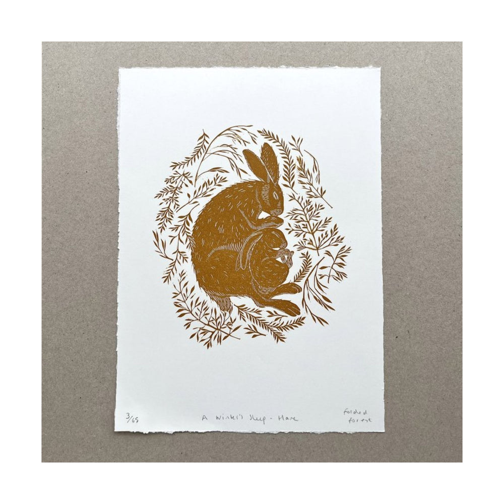 
                  
                    A Winter's Sleep - Hare - Limited Edition Lino Print
                  
                