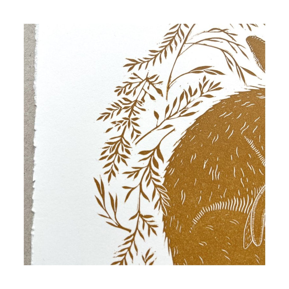 
                  
                    A Winter's Sleep - Hare - Limited Edition Lino Print
                  
                