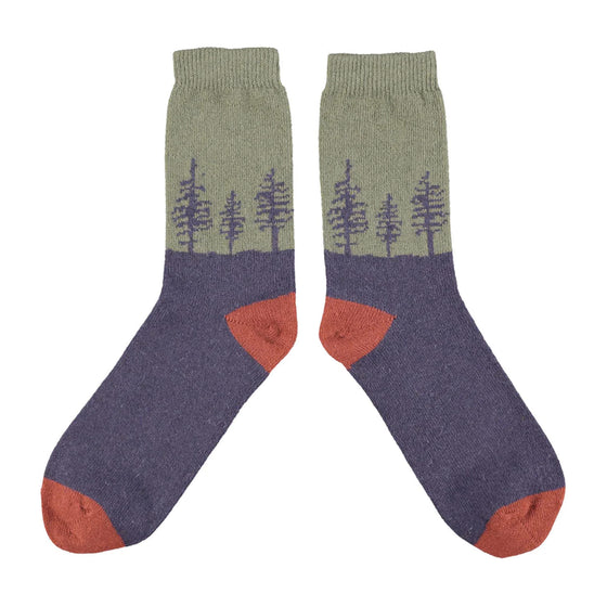 Women's Forest Lambswool Ankle Socks