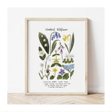  Woodland Wildflowers Print, A4