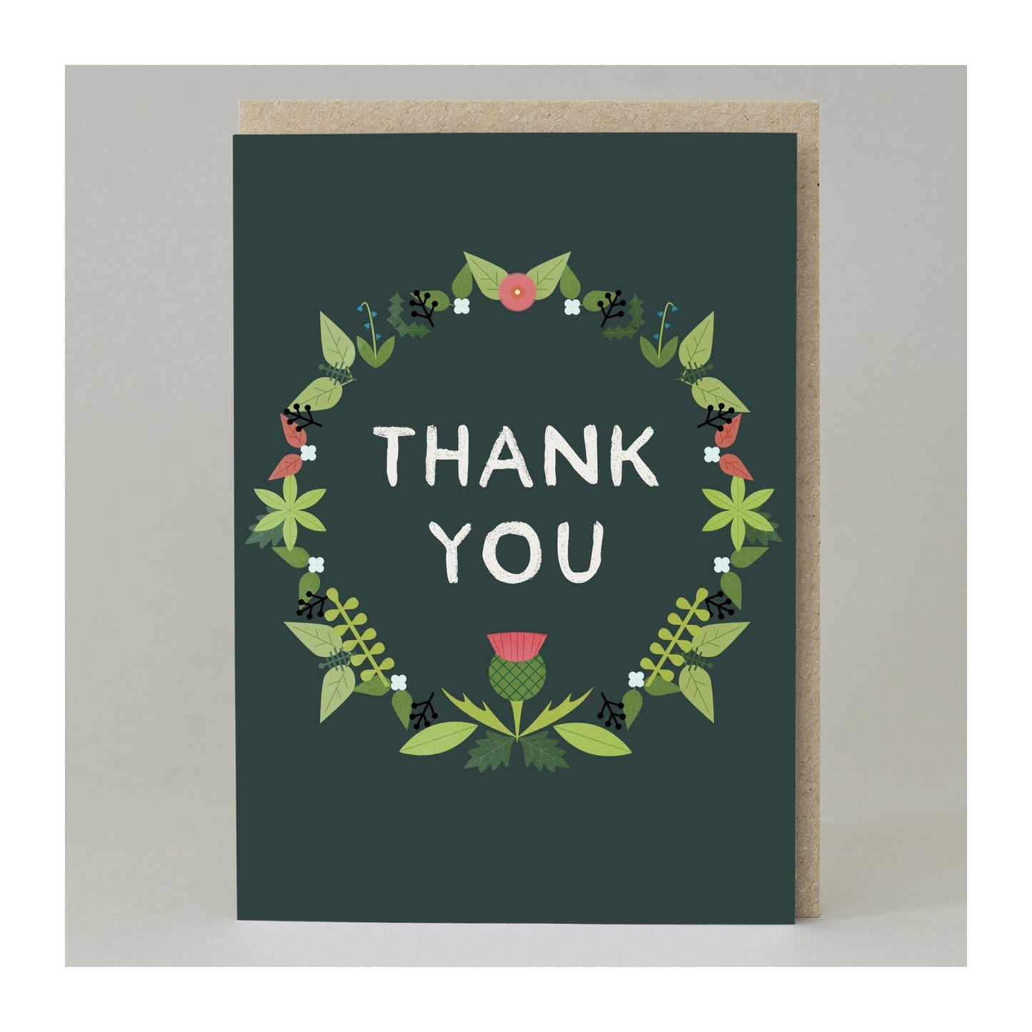 Wreath Thank You Card
