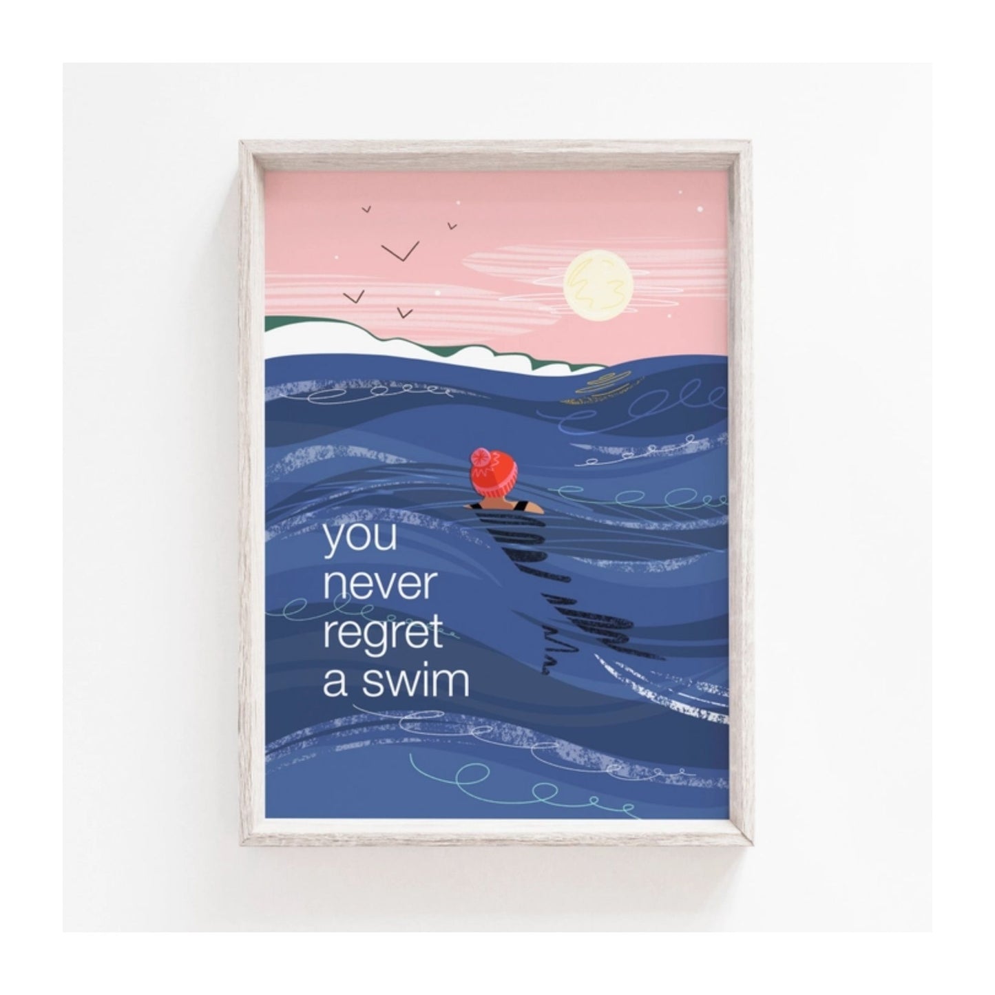 You Never Regret a Swim Print