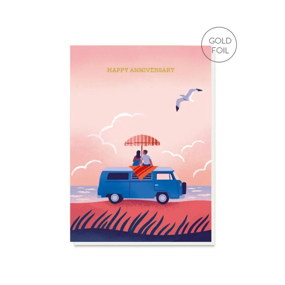 Happy Anniversary Beach Camper Card – Harbour Lane Studio