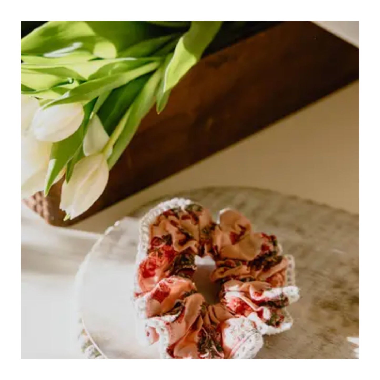 Block Print Hair Scrunchies