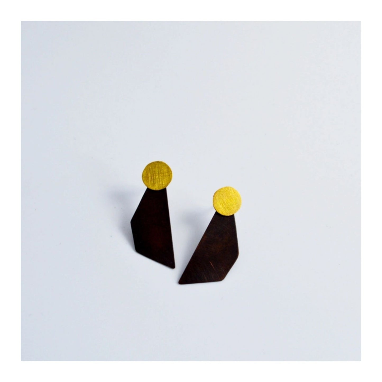 Abstract Geometric Art Deco Stud Earrings