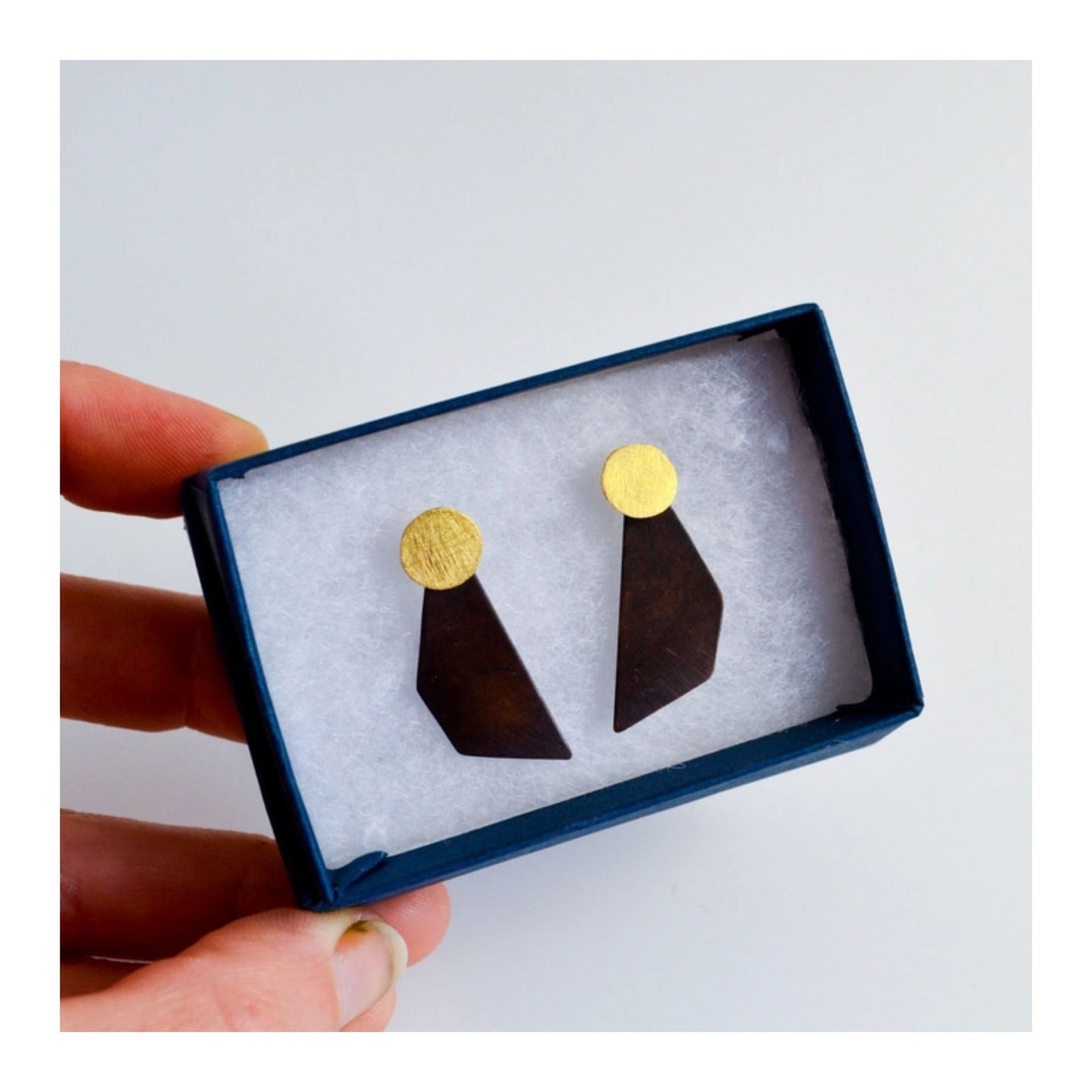 Abstract Geometric Art Deco Stud Earrings