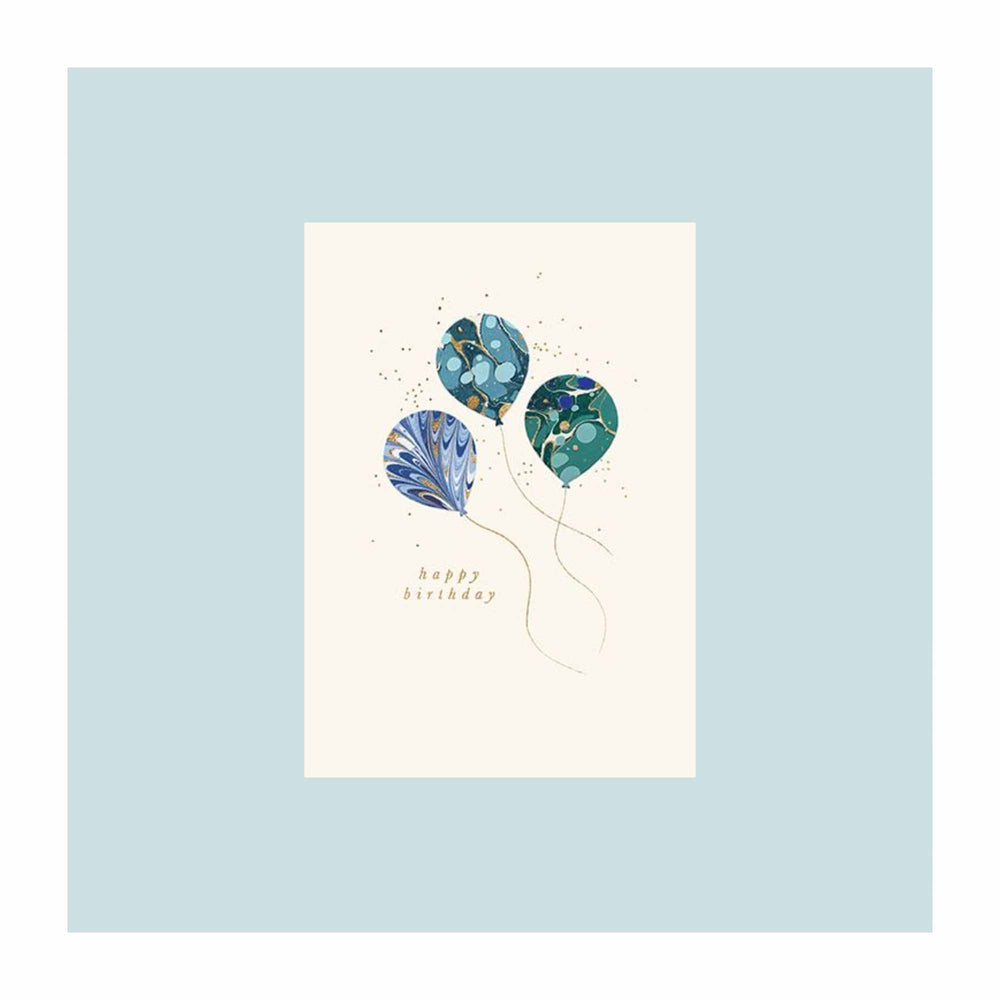 Marbled Birthday Balloons Card
