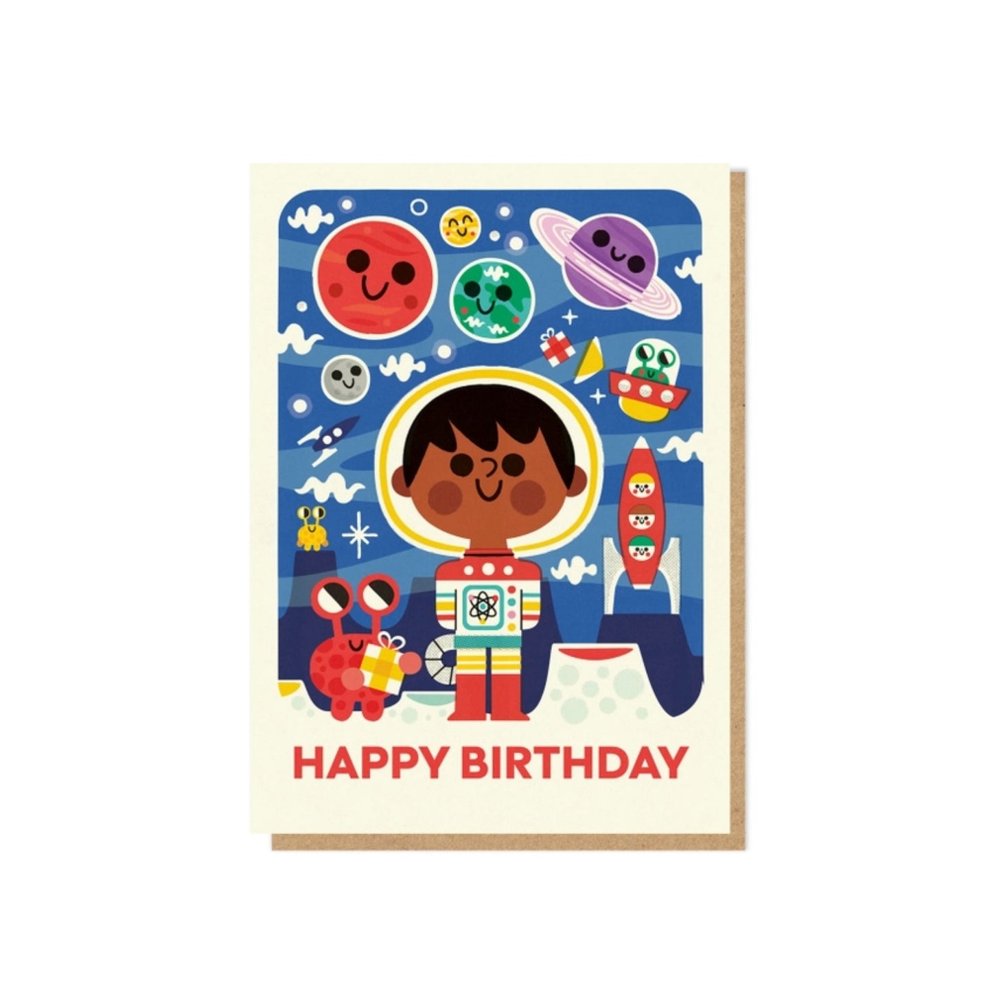 Happy Birthday Space Kid Card