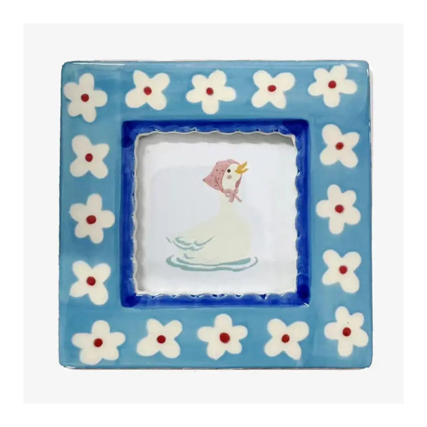 Ceramic Blue Floral Frame