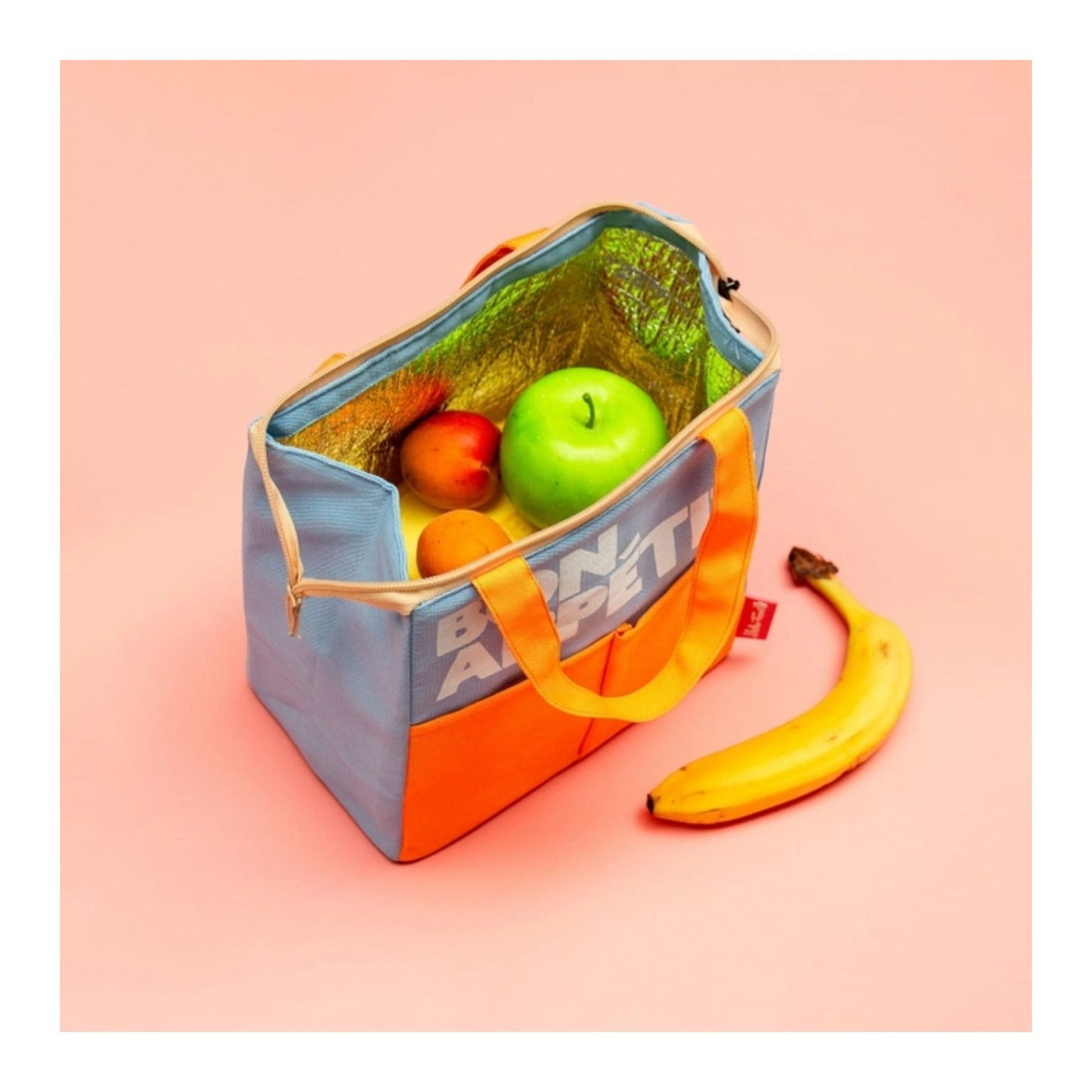 Bon Appetit Blue and Orange Lunch Bag