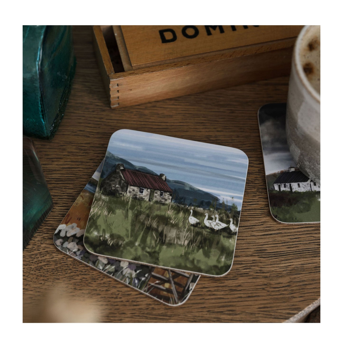 A Bothy Coasters from Harbour Lane Studio.