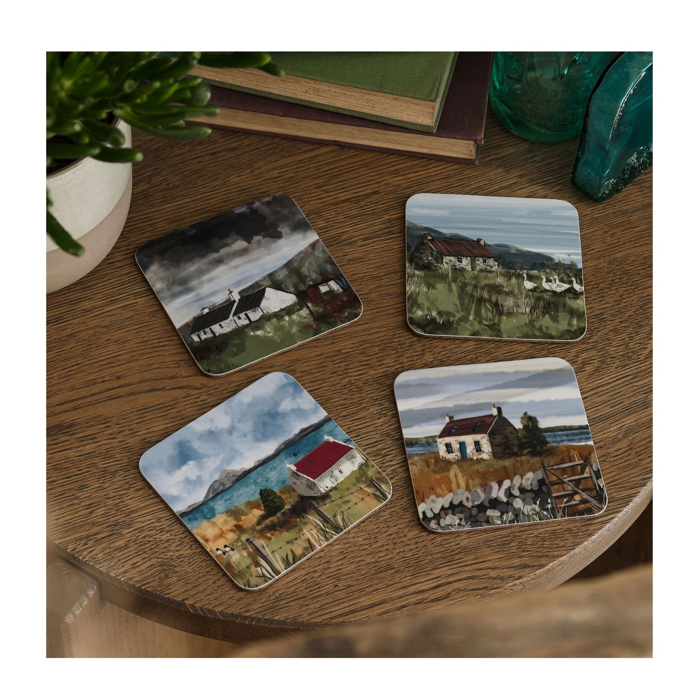 A Bothy Coasters from Harbour Lane Studio.