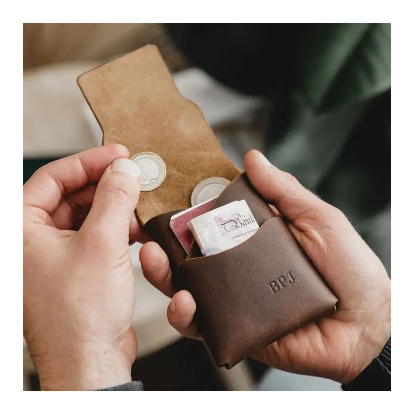 Leather Interlocked Wallet