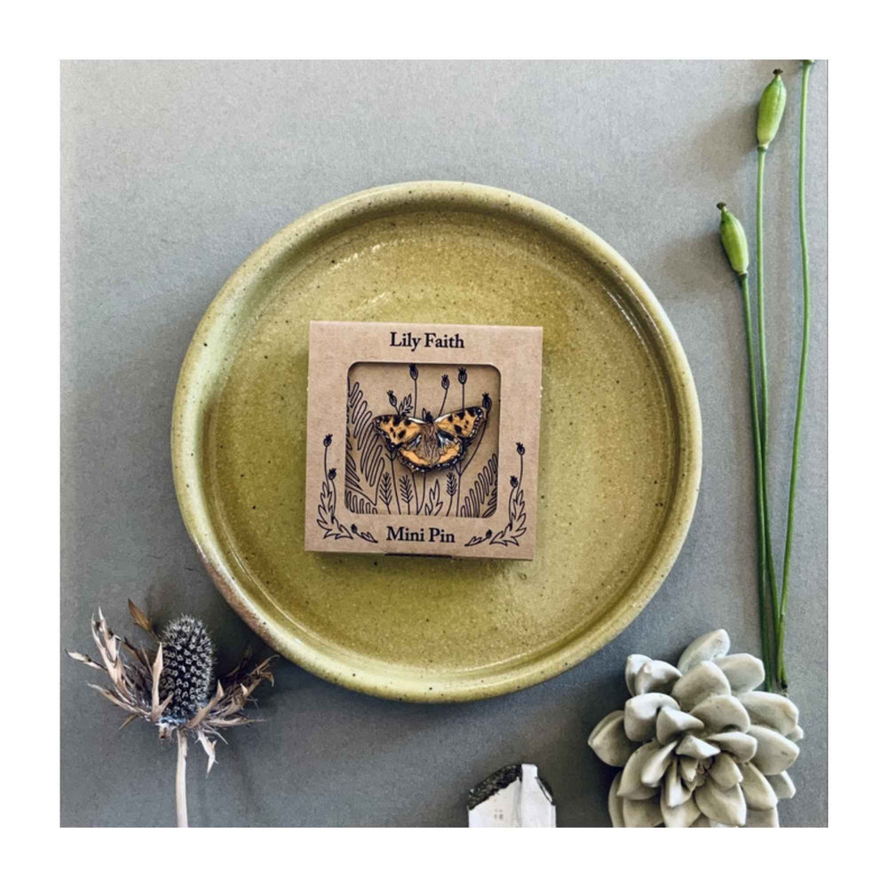 Tortoiseshell Butterfly Mini Pin