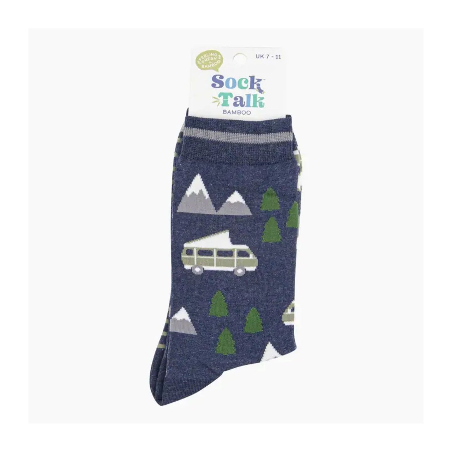 Navy Grey Campervan Socks