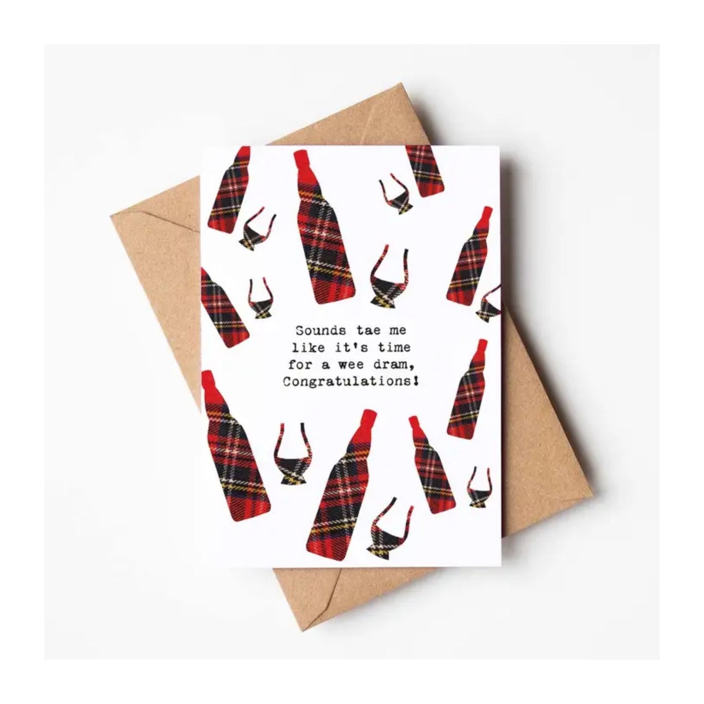Sounds Tae Me Like It's Time For A Wee Dram, Congratulations Card