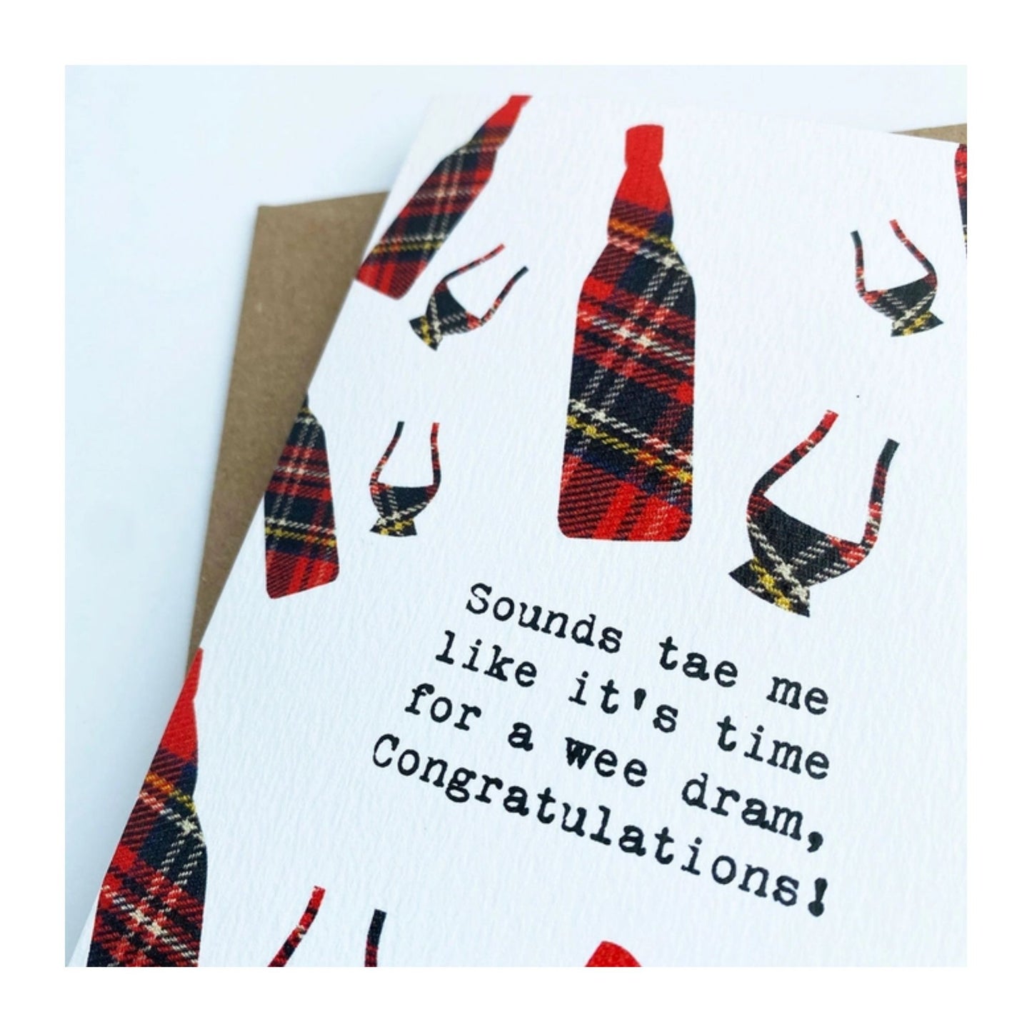 Sounds Tae Me Like It's Time For A Wee Dram, Congratulations Card