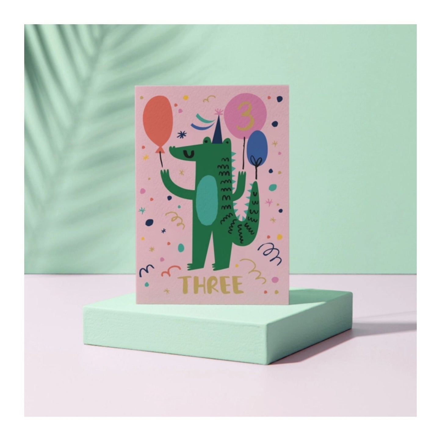 3rd Birthday Crocodile Card