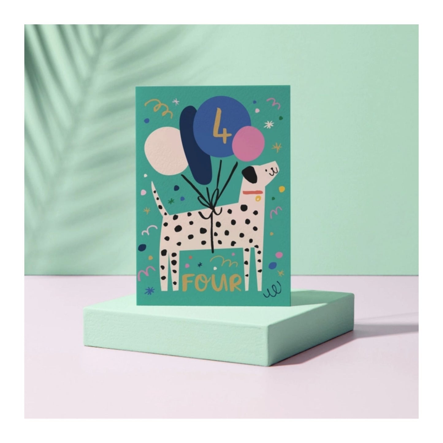 4th Birthday Dalmatian Card