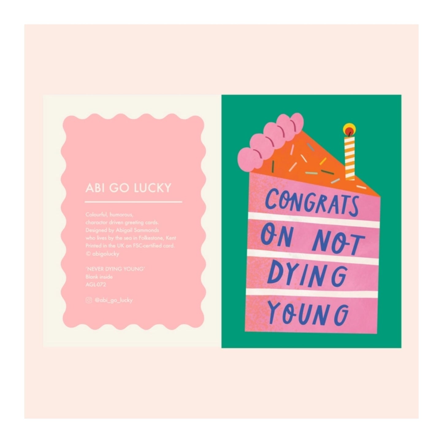 Congrats On Not Dying Young Birthday Card