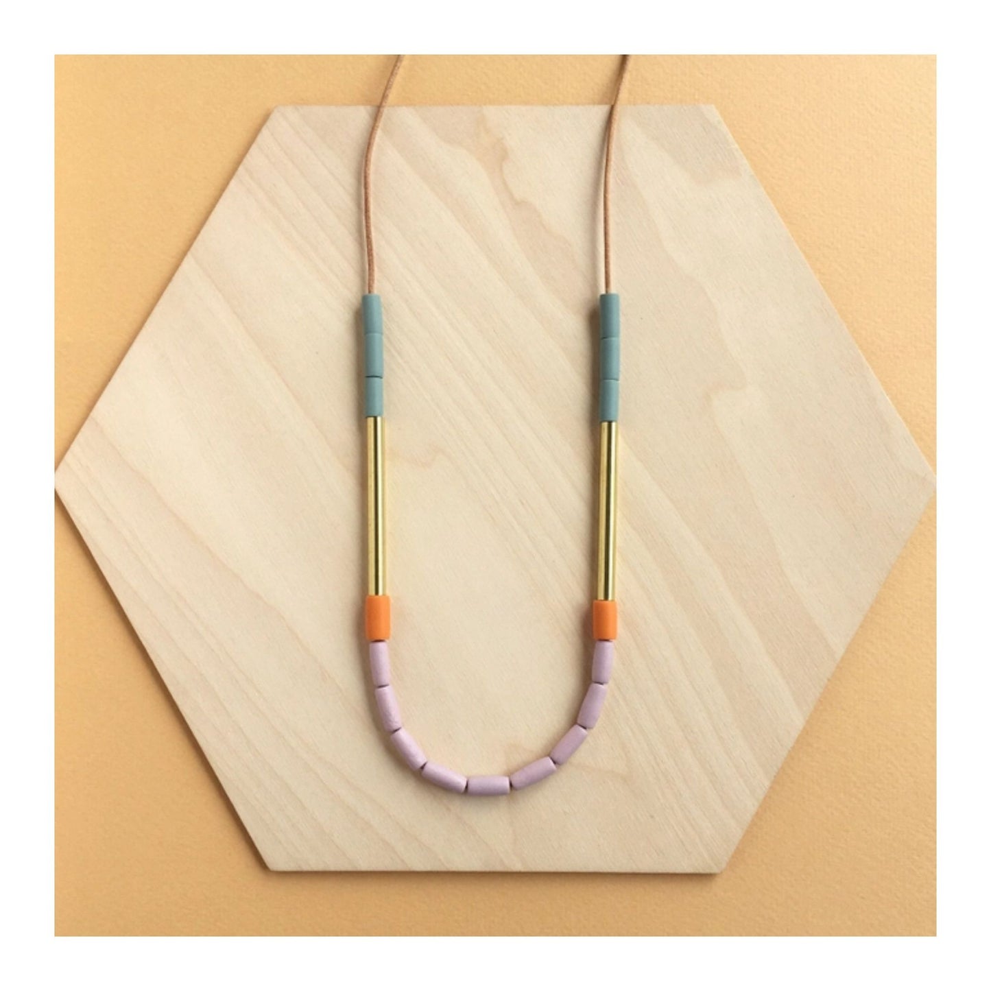 Dini Necklace - Pink and Clementine