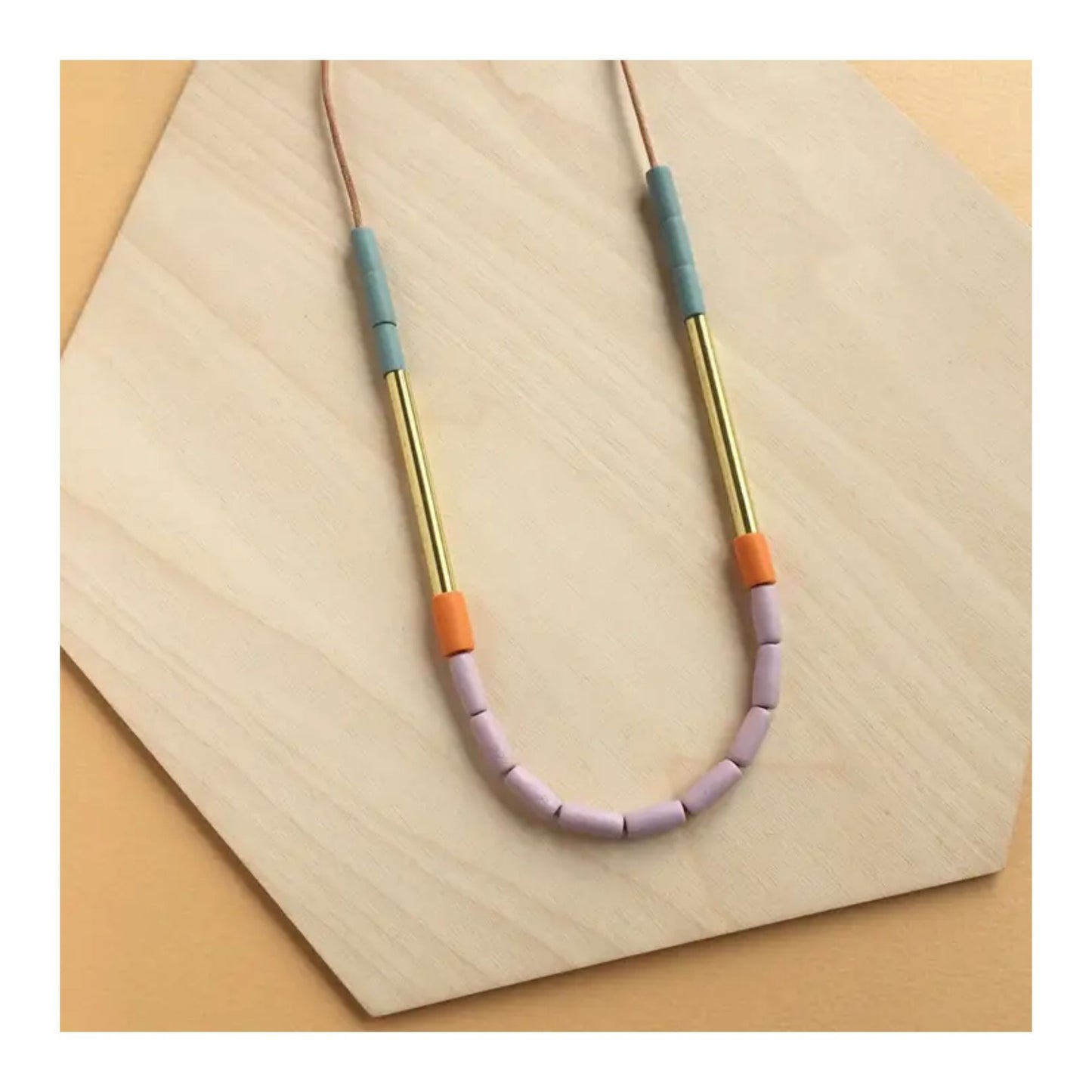 Dini Necklace - Pink and Clementine