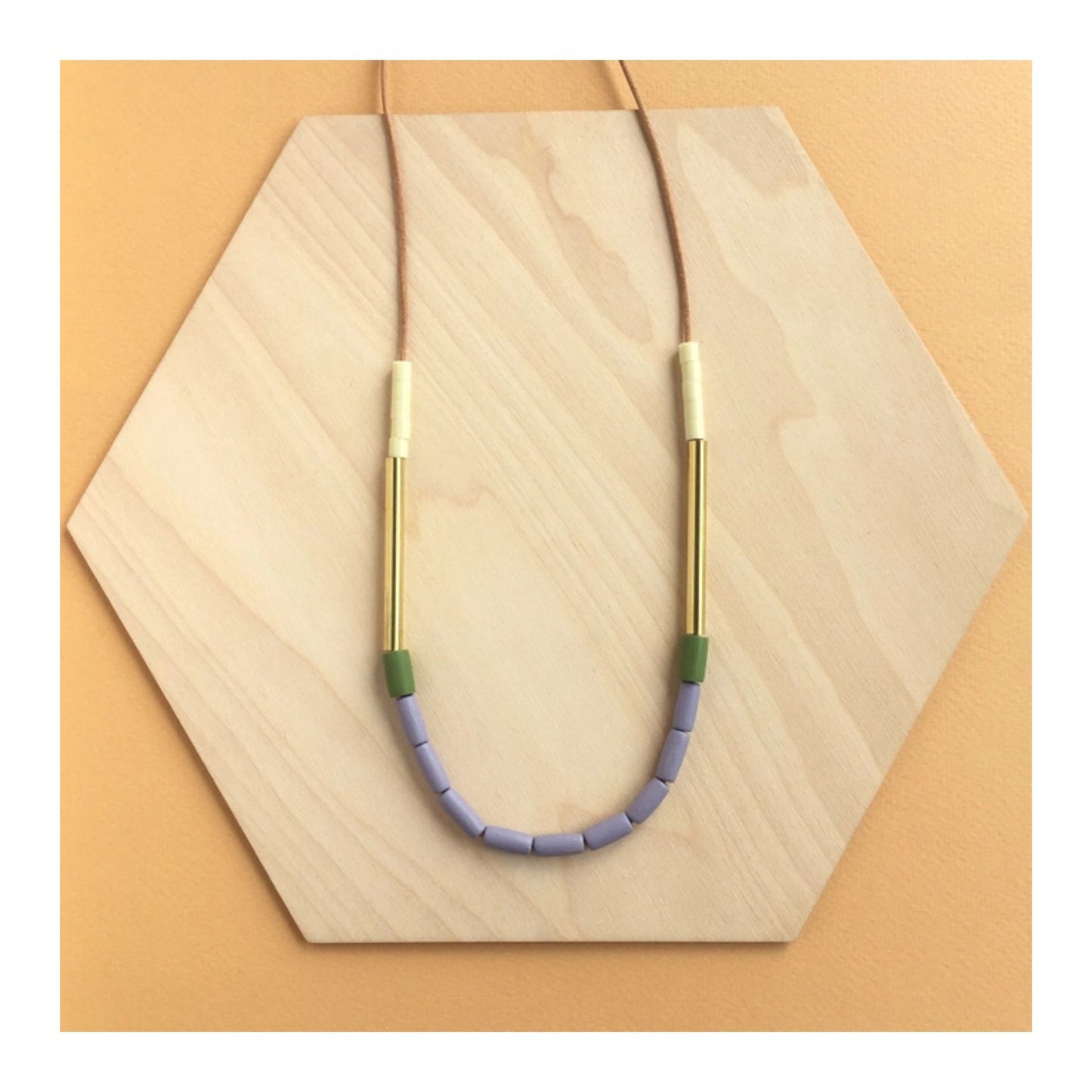 Dini Necklace - Purple & Olive
