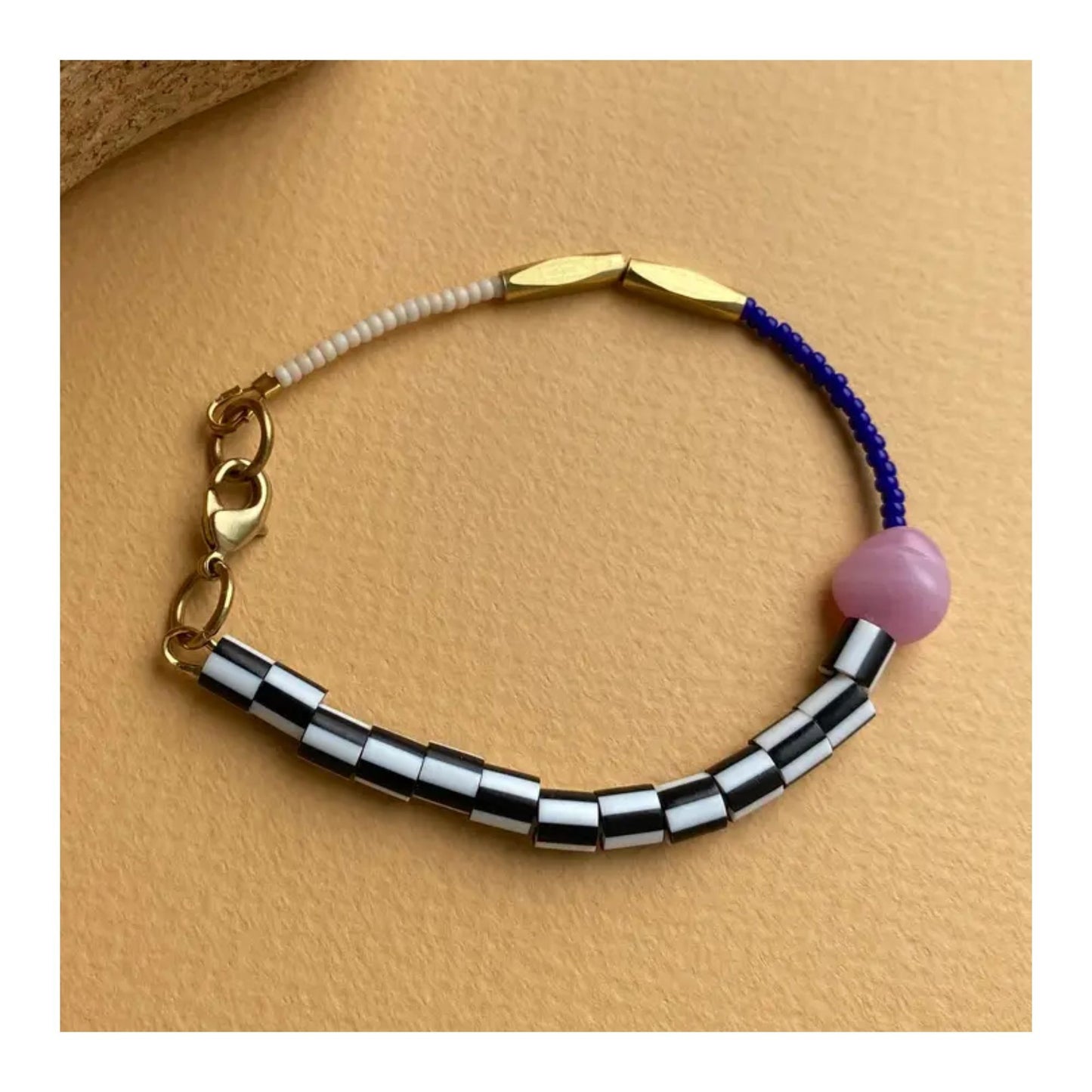 Dot Bracelet - Blue & Sand