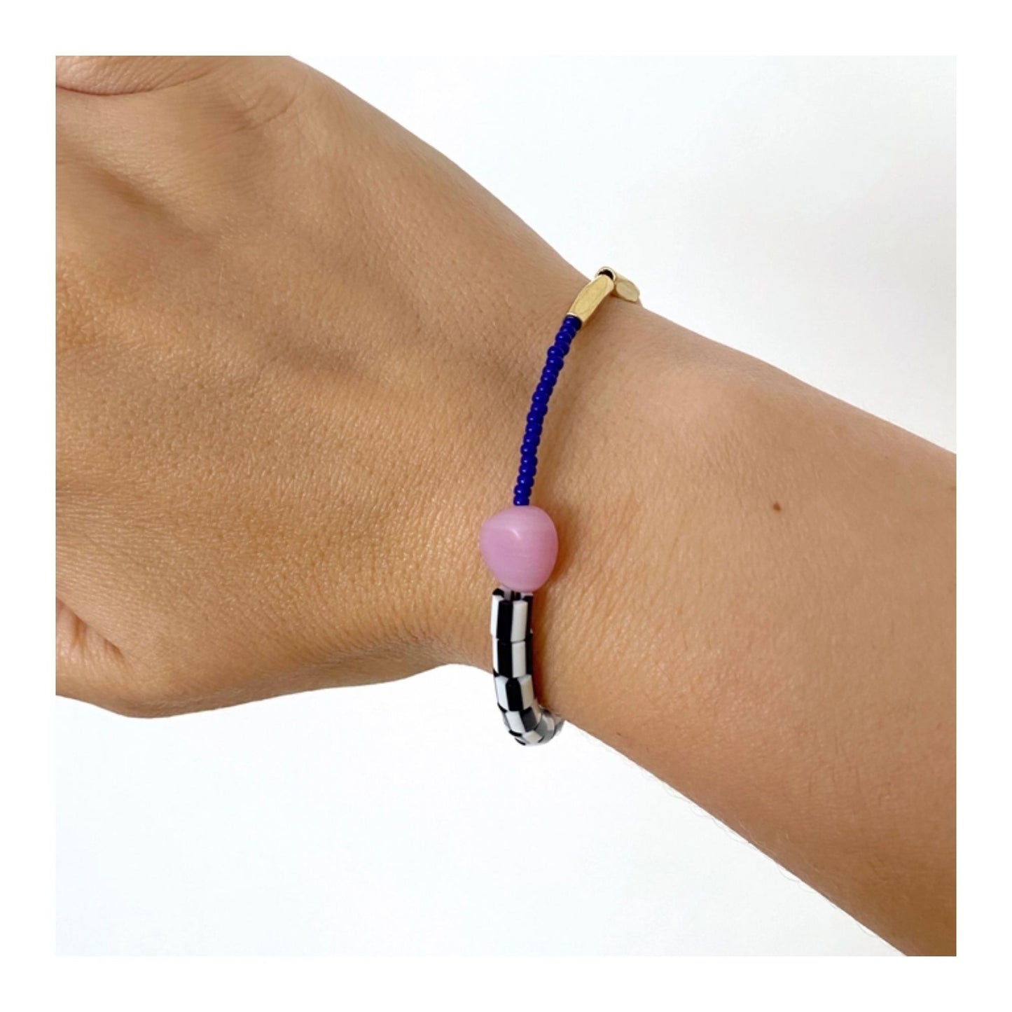 Dot Bracelet - Blue & Sand