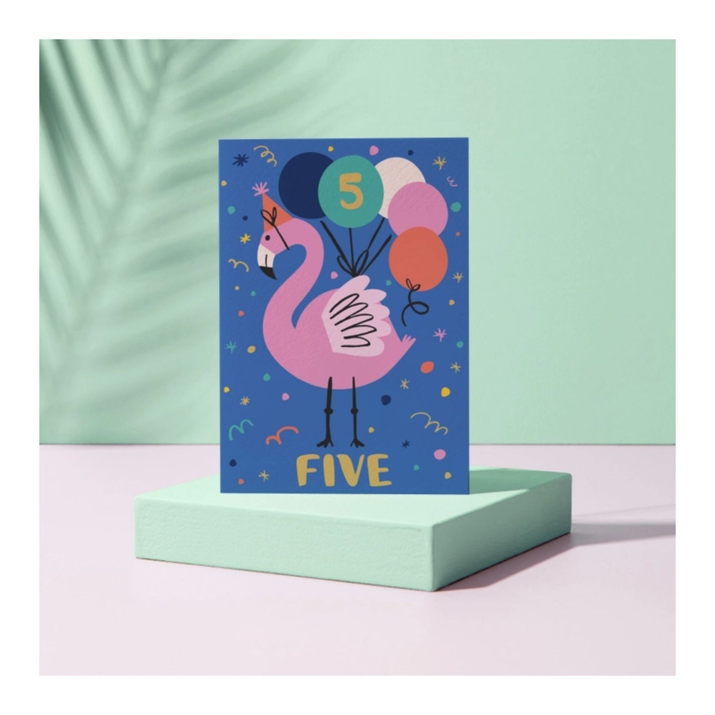 5th Birthday Flamingo Card