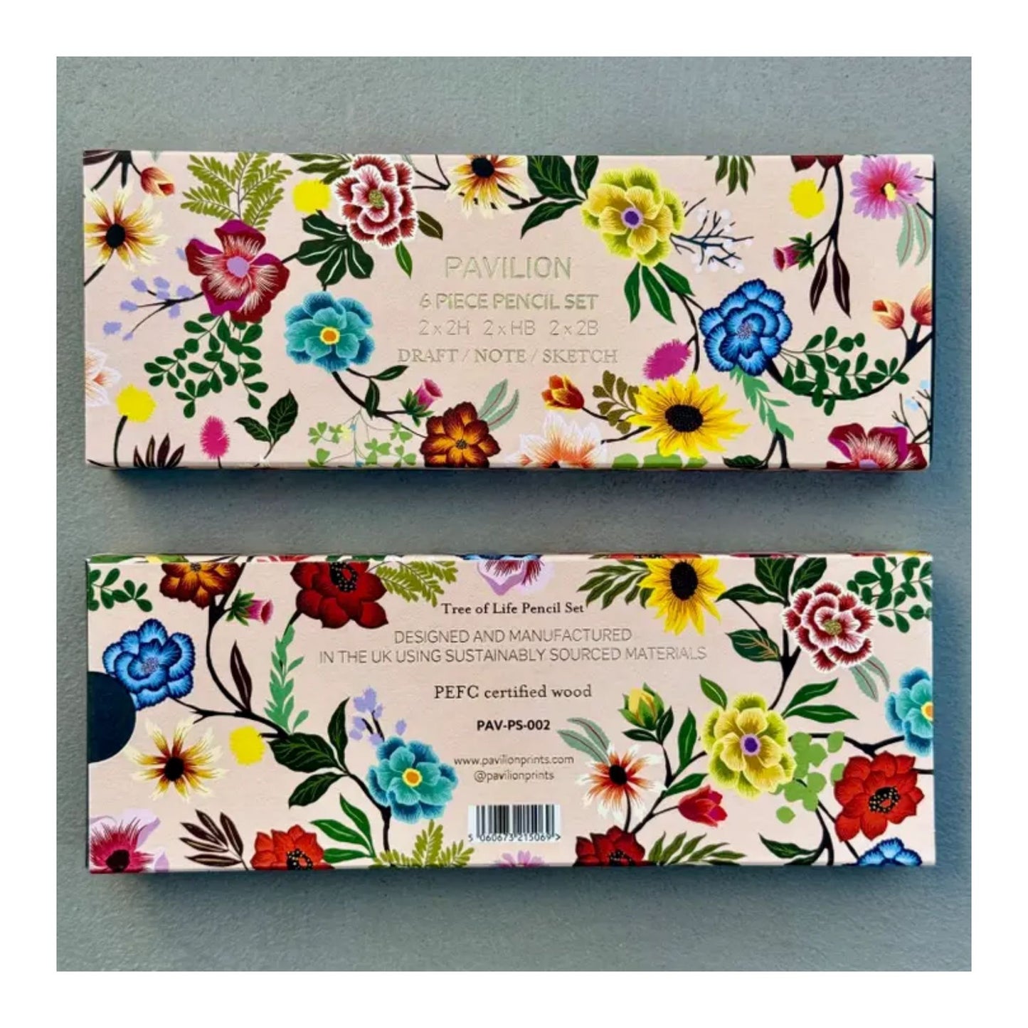 Botanical Floral Pencil Set
