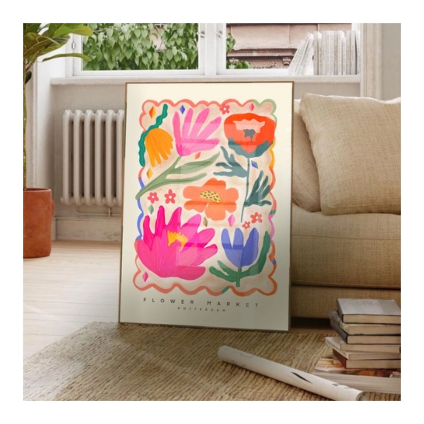 Flower Market Art Print