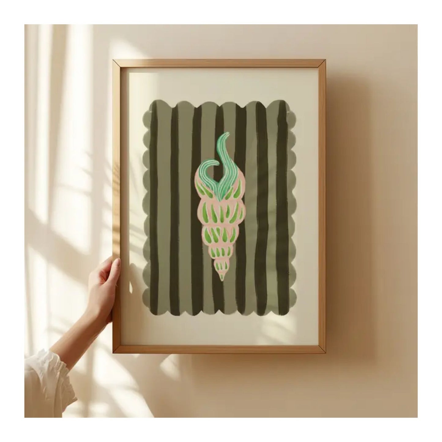 Green Shell Art Print