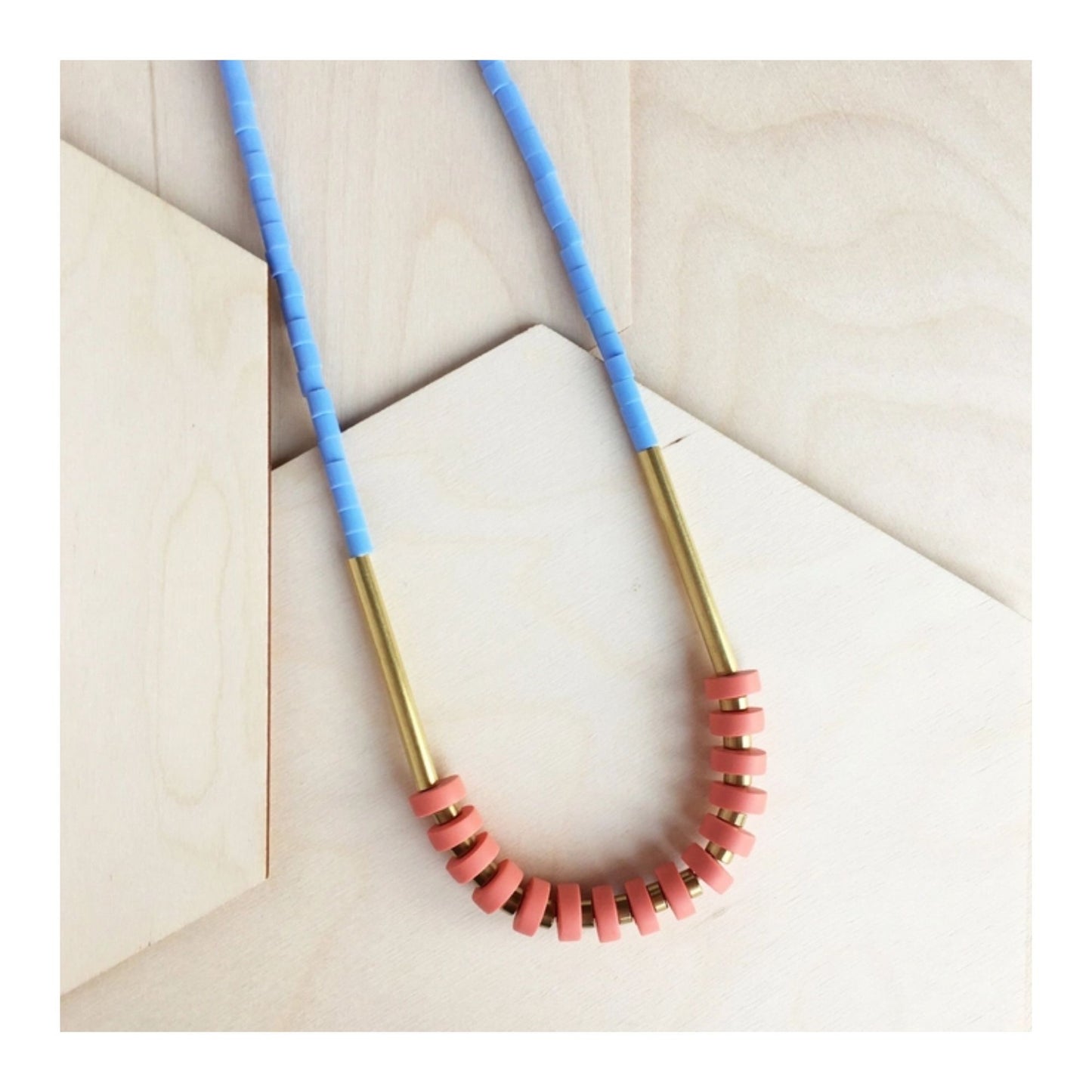 Heishi Necklace - Pink & Periwinkle