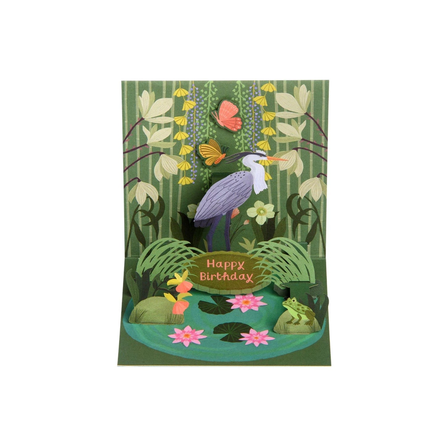 Birthday Heron 3D Greeting Card